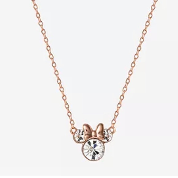Minnie Mouse rose necklace